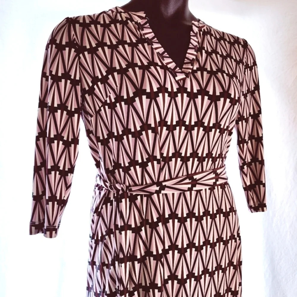 Beautiful DM Collection Geometric Shirt Dress EUC ❤️ - Picture 3 of 14
